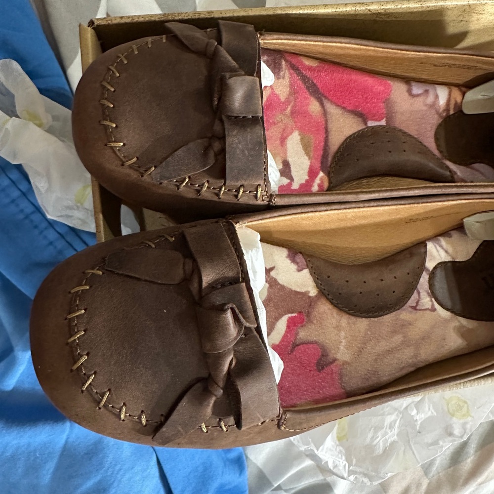 Brown Leather Women's Loafers